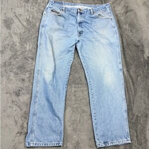 VTG Y2K Distressed Blue Denim Relaxed Fit Jeans Men's 40 x 30 Straight Leg